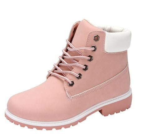 Bottes Pluie Femme Taille 38 Femme+Bottes Bottines Chaussures de randonnée Chaussures Chaudes Bottes de Ski d'extérieur Épaississement Chaussures Pieds Larges Bottine Femme Cuir Femme (Pink, 44)