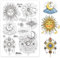 GLOBLELAND Umlaufbahn Universu Transparente Silikonstempel Galaxie Sonne Mond Klare Stamps Weissagung Silikonstempel Für Kartengestaltung DIY Prägung Journaling