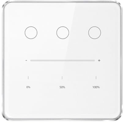 Aiciyimo Tuya Zigbee 3 Gang Dimmer Light Switch Tuya/Smart Life APP Remote Control US EU Standard Switch Percentage Control(A)