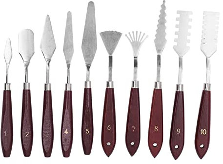 10pcs Palette Knife Set, Spatula Palette Knife, Serrated Art Knife, Suitable for Painting Different Kinds of Styles