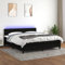 Festnight Boxspringbett 180x200 cm mit Matratze Led Bett Boxspringbett mit Led Beleuchtung Doppelbett Einzelbetten Polsterbett mit Kopfteil Bettgestell Jugendbett Bettrahmen