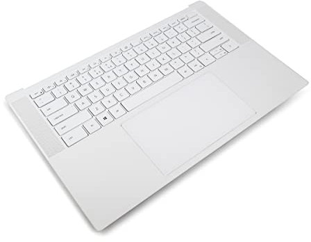 Dell XPS 9500/9510/9520/9530 White Palmrest, Touchpad & US/INT ENGLISH Backlit Keyboard - 0DTXVP + 06PCC6 (0JF4Y) (Renewed)