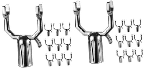 POPETPOP 2 Sätze Pflanzenstützen Zweigunterstützungsgerät Baumbegradigungsstütze Geäst Stützstange Planzständer Baumstützgabelkopf Stützgabel Für Einen AST Schmiedeeisen Silver 10 Stück * 2