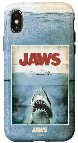 Jaws 50th Anniversary Poster Vintage Style Front & Back Case for iPhone X/XS