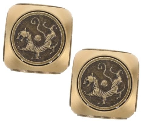 BESTYASH 2pcs Vintage Metal Dice Toy Office Desk Unique Spinner Dice Cool Gadget Unique Antique Handheld Toy for Gaming and Party Massage