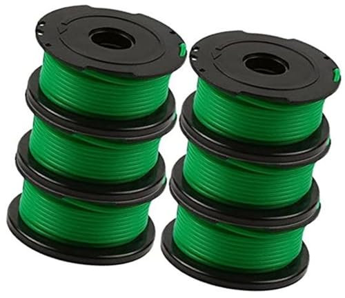 WUPEDI Lot de 6 bobines de Fil de Coupe-Bordures de 6 m for Black & Decker GL7033, GL8033 et GL9035. Remplace la pièce n° A6482. Bobine de Tondeuse à Gazon
