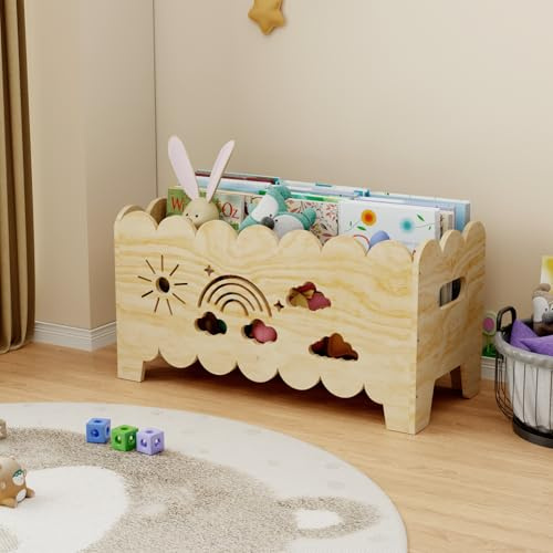 Giklux Kinder Bücherregal aus Holz, Aufbewahrungseinheiten für Kinderzimmer
