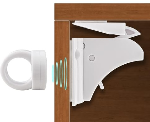 Magnetisches Kindersicherheitsschloss 10 Stück Unsichtbare Schrank und Schubladen Sicherung ohne Bohren Inklusive 2 Starke Magnet Schlüssel Vycionix
