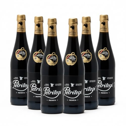 Sidra Natural Petritegi D.O. Premium – Edición Limitada con Denominación de Origen Euskal Sagardoa – 100% Manzana Autóctona Vasca | 6% vol | Cuerpo, Frescura y Aromas Frutales (Pack 6)