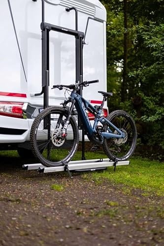 BR-Systems Bike Lift Off Road Elektrischer Fahrradträger für Wohnmobile, Schwarz, 110 cm Hub, 12V Motor