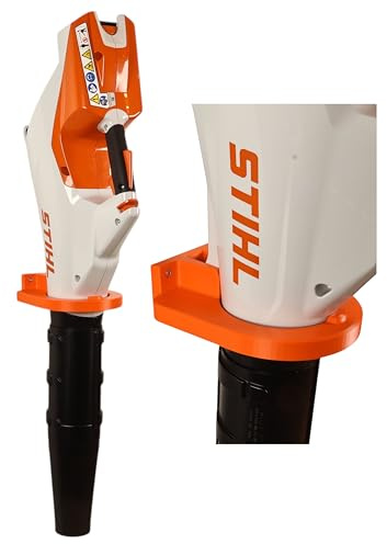 Halterung passend für STIHL BGA 86 Akku Laubbläser AP System Wandhalterung Gerätehalterung Zubehör Befestigung (Orange)