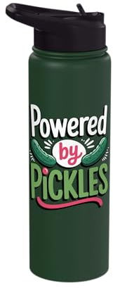 Powered by Pickles Stainless Steel Insulated Water Bottle