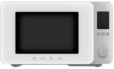 SMEG, 27L Collezione Microwave With Grill, Convection & Airfry, 25 Auto cook Programmes, 9 Cooking Functions Quick Start, Soft Close, Matt White, MOC02WHMUK