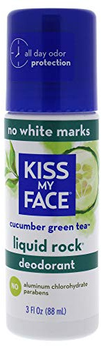 Kiss My Face Liquid Rock Aluminum Chlorohydrate Free Roll-on Deodorant, CUCUMBER GREEN TEA, 3 Ounce