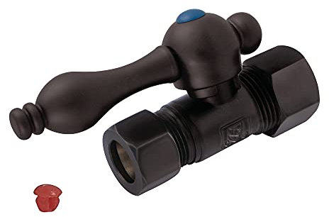 Kingston Brass CC44455 Vintage 1,6 cm x 1,27 cm Kompression gerades Absperrventil, 6,4 cm, Öl eingerieben Bronze