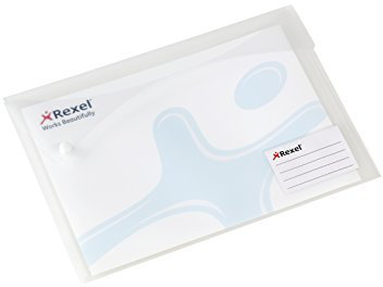Rexel Xtra Dokumentenmappe Querformat Einstecktasche hinten und Visitenkartentasche A4 5 Stück weiß