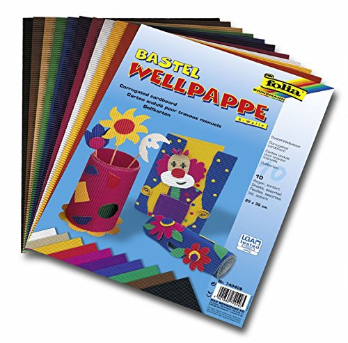 Bastelwellpappe natur 1 Bogen 50x70 cm