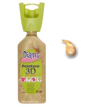 DIAM'S Peinture 3D Tous Supports, Sable d'or nacré, 37 ml