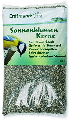 ERDTMANNS - Sonnenblumenkerne ungeschält für freilebende Vögel, 2,5 kg