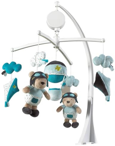 Mobile musical lit bébé | Lazare | Mobile lit bébé | Décoration chambre bébé | Cadeau naissance | Sauthon