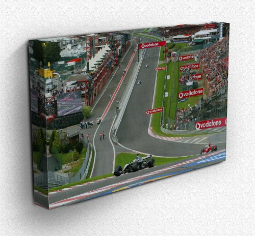 Kimi Räikkönen von Canvas35 bei EAU Rouge Sonntag am 29. August 2004 Belgische Grand Prix Spa Francorchamps Supercar Gerahmter Druck 76,2 x 50,8 cm, Leinwand, Mehrfarbig, 127 x 50 x 4 cm