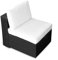 (1er) Polyrattan Lounge Möbel Mittel Sessel schwarz - Gartenmöbel Polyrattan Lounge Mittel Sessel, Lounge Mittel Sofa, Lounge Mittel Stuhl - durch andere Polyrattan Lounge Gartenmöbel erweiterbar
