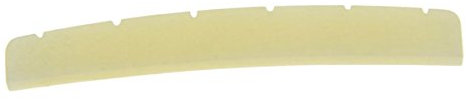 KAISH Curved 42mm Unbleached Pure Bone Nut Guitar Slotted Bone Nut for Strat/Tele 42x3.2mm