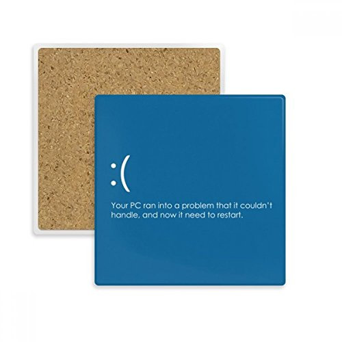 Programmierer PC in Problem quadratisch Untersetzer Cup Becher Halter saugfähig Stein für Getränke 2 Geschenk