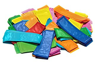 TCM FX Metallic Konfetti rechteckig 55 x 18 mm, mehrfarbig, 1 kg