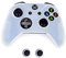 LIZVISION Anti-Slip Silicone Controller Cover Protective Skins for Microsoft Xbox One S & One X Controller with Two Thumb Grip Caps (White)