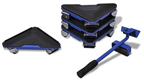Tidyard Möbelroller Möbel-Transportroller-Set 5-teilig inkl 4 Rolluntersetzer + 1 Lastenheber mit Rollen, Max Tragkraft 300 kg