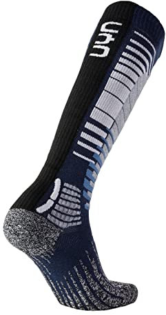 UYN Herren Ski Snowboard Socke, Dark Blue/Grey Melange, 39/41