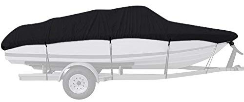 Couverture de bateau,double couche Imperméable UV-Protégé Tissu Oxford V-forme Couverture de yacht Parasol Couverture de protection anti-rouille pour bateau de ski de vedette,etc(530X290 (210D))