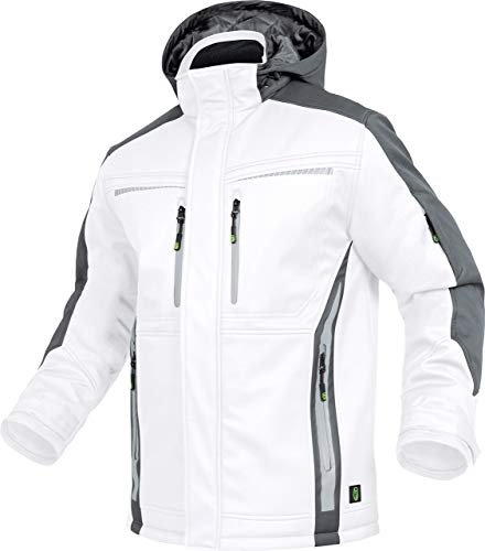 Leib Wächter Flex-Line Winter Softshelljacke (weiß/grau, 5XL)