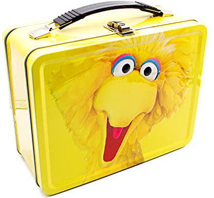 AQUARIUS Sesamstraße Big Bird Fun Box – stabile Aufbewahrungsbox aus Blech, mit Kunststoffgriff und geprägter Vorderseite – offizielles Lizenzprodukt der Sesamstraße & Sammlerstück