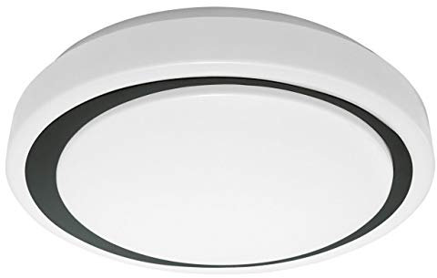 LEDVANCE Smarte LED Wand-und Deckenleuchte für Innen mit WiFi Technologie, Lichtfarbe änderbar (3000K-6500K), Schwarz, 380mm, Kompatibel mit Google und Alexa Voice Control, SMART+ WIFI ORBIS MOON