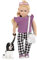 Lori Puppe Heather und Hund Nugget – Mini Puppe 15 cm mit Puppenkleidung und blonden langen Haaren, Tasche, Sonnenbrille – Spielzeug für Kinder ab 3 Jahre