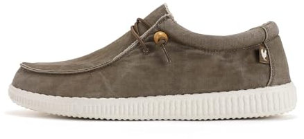 Walk IN PITAS | WP150 WALLABI Washed | Mocasines de Hombre | Náuticos Casual | Zapatillas de Verano | Zapatos de Hombre Casuales y Cómodos | Zapatos de PITAS para Hombre | Taupe 46