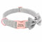 PET ARTIST Collar de Perro Suave y cómodo con Hebilla de Oro Rosa, Collar de Perro Personalizado con Placa de Nombre grabada, Collares Ajustables para Perros pequeños, medianos y Grandes, Gris, S