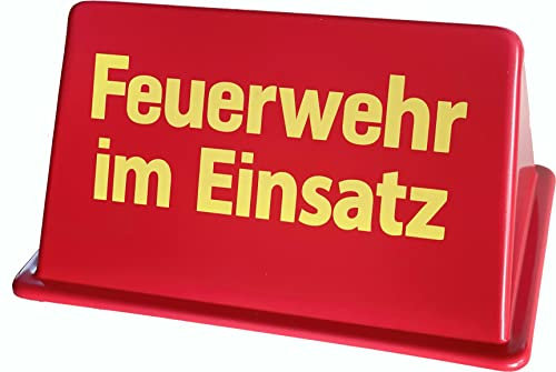 Dachaufsetzer Feuerwehr im Einsatz in verkehrsrot/gelb
