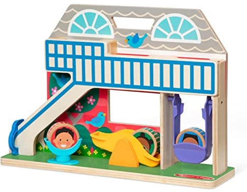 Melissa & Doug GO Tots Trubel auf dem Schulhof, Holzspielzeug für Kleinkinder, Entwicklungsspielzeug, Holzspielzeug ab 1 Jahr, Geschenk für Baby-Jungen-Mädchen, FSC-zertifizierte Materialien
