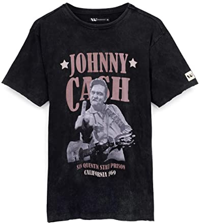 Johnny Cash T-Shirt for Men & Women | Unisex Black Short Sleeve Country Music Band Tee | CD Clothing Merchandise Gifts