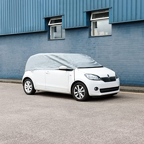 Streetwize – Heavy Duty Water Resistant Breathable Light Grey Car Top Cover, With Storage Bag – Windscreen and Window Protector, Frost, Rain, Snow, Dirt and Dust (321cm x 278cm x 118cm x 54cm)