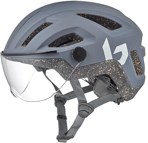 Bollé - React Visor, Cool Grey Matte, Clear Cat 0, Medium, Bike Helmets, Unisex, Adult