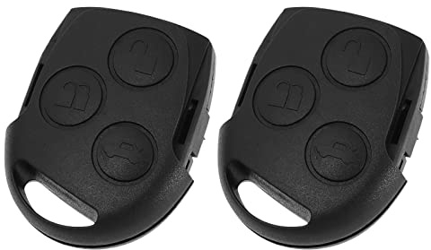 SG Store 2Pcs 3 Button Remote Key Fob Case Replacement Compatible with Ford Focus Mondeo Fiesta Fusion Puma Transit Car Key Shell Case Housing Black