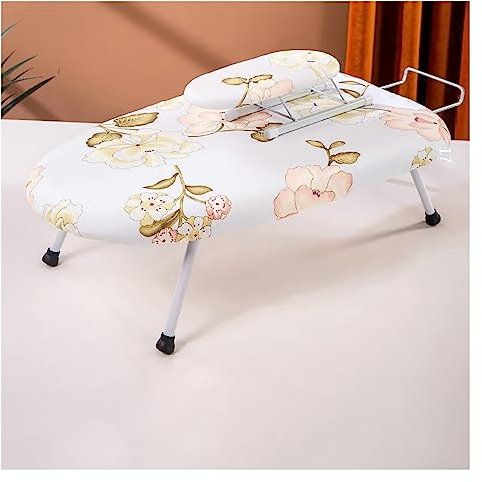 Mini ASSE da Stiro Pieghevole, ASSE da Stiro Piccola con Fodera in Cotone, per Casa, Viaggi, Cucito, Craft Room, Casa, Dormitorio Si Piega Facilmente per Riporlo Comodamente,salvaspazio (Color : D,