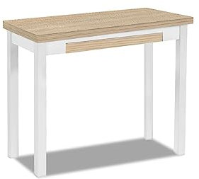 ASTIMESA Mesa de Cocina Tipo Libro, Roble Claro, 80 x 40 cm a 80 x 80 cm