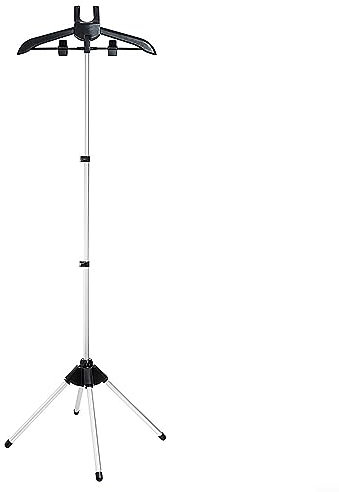 DAZZLEEX Support de défroisseur vapeur portable pour vêtements - Support télescopique pliable pour vêtements à la vapeur - Pour la famille - Noir
