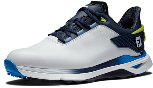 FootJoy Men's Pro/SLX Golf Shoe White/Navy/Blue, 10.5 UK Medium