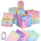 GAOHUI Geschenkpapier, 5 Stück Regenbogen Farbverlauf Geschenkpapier Geburtstag, Wrapping Paper Kinder Perfekt für Muttertag, Valentinstag, Party, Geburtstag für Frauen und Mädchen, mit Klebeband